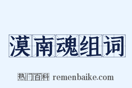 漠南魂组词是什么意思的图片